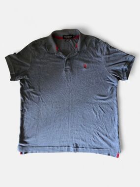 US POLO Shirt Men's M Blue Short Sleeve Luxury Feel Embroidered Logo